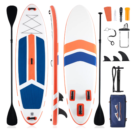 Inflatable SUP Paddle Board, Non-Slip Deck, Stable Wide Design for Beginners & Experienced Riders