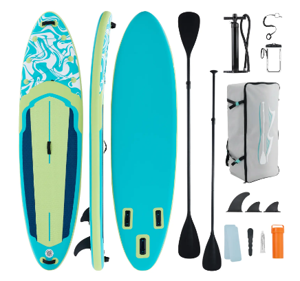 Inflatable SUP Paddle Board, Non-Slip Deck, Stable Wide Design for Beginners & Experienced Riders